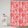 Large and Small Circles Shower Curtain - Coral