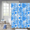 Abstract Polka Dot Pattern Shower Curtain - Light Blue
