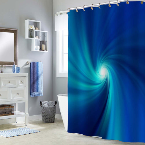 Smooth Twist Light Lines Shower Curtain - Blue