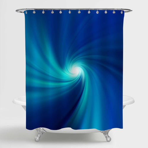 Smooth Twist Light Lines Shower Curtain - Blue