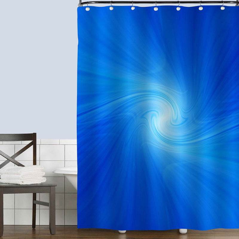 Smooth Twist Light Lines Shower Curtain - Blue