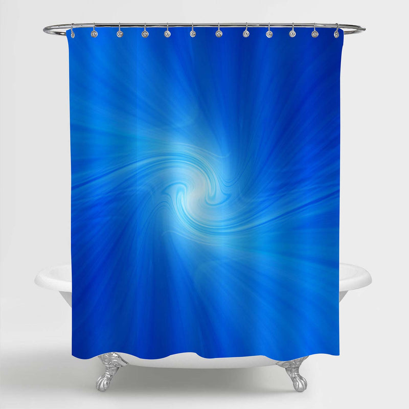 Smooth Twist Light Lines Shower Curtain - Blue