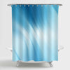Abstract Blue Waves Shower Curtain