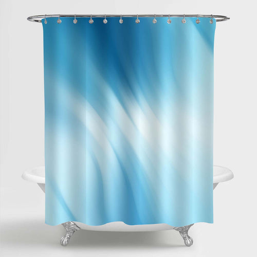 Abstract Blue Waves Shower Curtain