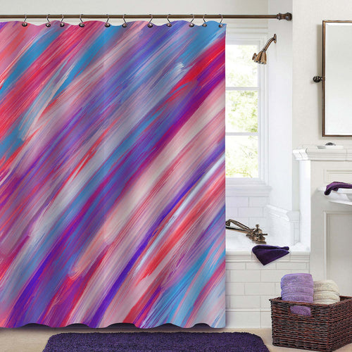 Painted Smudge Brush Strokes Shower Curtain - Multicolor