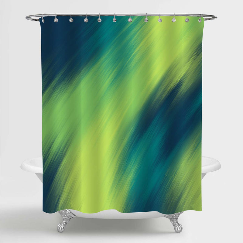 Paintbrush Strokes Shower Curtain - Green