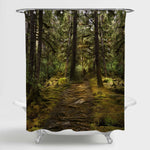 Pathroad in Shady Jungle Shower Curtain - Green