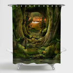 Magical Forest Shower Curtain - Green