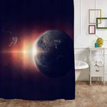 Astronaut Lost in Space Shower Curtain - Red Black