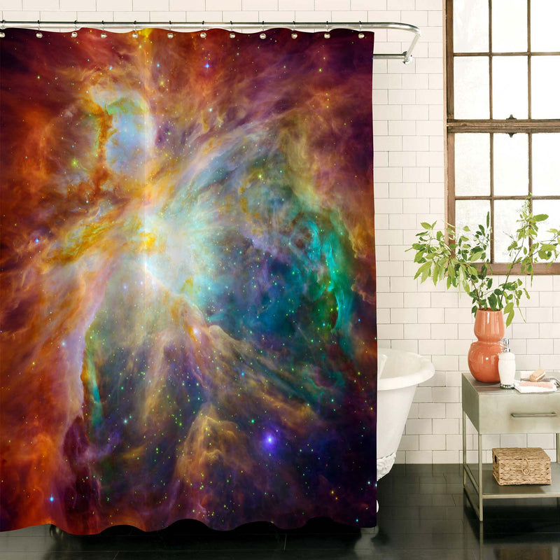 Cosmic Cloud Orion Nebula Shower Curtain - Multicolor