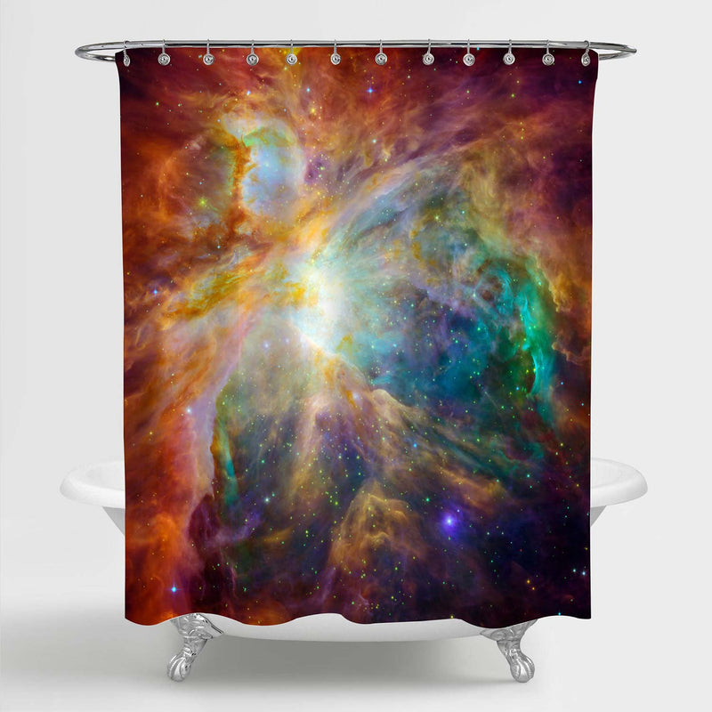 Cosmic Cloud Orion Nebula Shower Curtain - Multicolor