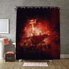 Curiosity Mars Rover Exploring the Surface Planet of Mars Shower Curtain - Red