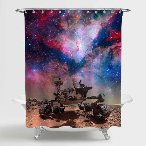 NASA Mars Rover Shower Curtain - Multicolor