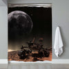 Curiosity Mars Rover Exploring the Mars Planet Shower Curtain - Brown Black