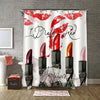 Red Lipstick Shower Curtain - Red Black