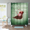 A Little Fairy Girl Swinging Shower Curtain - Green