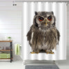 Northern White-faced Owl Shower Curtain - Grey