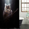 Long-Eared Owl Shower Curtain - Brown Black