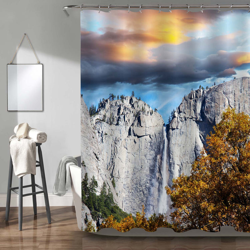 Autumn Yosemite Landscape Shower Curtain - Multicolor