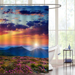 Magic Summer Mountain Landscape Shower Curtain - Multicolor