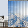 Snowbound Mountain Peaks Shower Curtain - Blue White