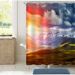 Himalayas Mountain and River in Summer Time Shower Curtain - Multicolor