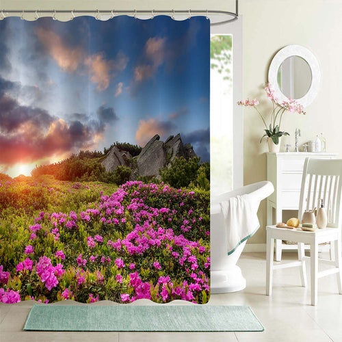 Fairytale Valley in Highlands Nature Landscape Shower Curtain - Multicolor