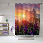 Sunrise in the Alps Mountain Shower Curtain - Multicolor