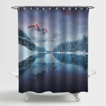 Snow-Covered Mountain Lake in a Winter Atmosphere Shower Curtain