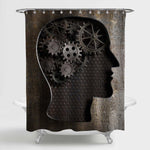 Steampunk Gears and Cogs Shower Curtain - Bronze
