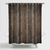 Rustic Wooden Planks Shower Curtain - Brown