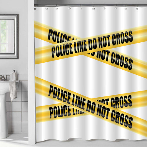 Police Line Do Not Cross Tape Shower Curtain