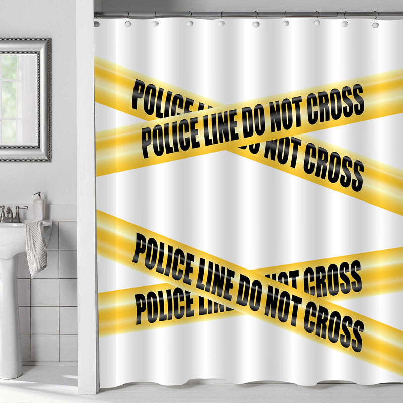 Police Line Do Not Cross Tape Shower Curtain