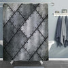 Grunge Metal Plate with Rivets Shower Curtain - Grey