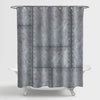 Rustic Stained Metal Plates with Rivets Shower Curtain - Grey