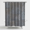 Old Stained Metal Plates with Rivets Background Shower Curtain - Grey