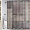 Vintage Armor Plates with Rivets Shower Curtain - Brown Grey