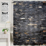 Black Stone Slabs Shower Curtain