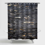 Black Stone Slabs Shower Curtain