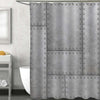 Rustic Armor Plates with Rivets Shower Curtain - Grey