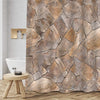 Old Stacked Stones Background Shower Curtain - Brown