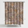 Old Stacked Stones Background Shower Curtain - Brown