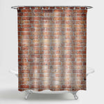 Weathered Aged Red Brick Wall Texture Shower Curtain