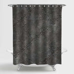 Rough Metal Armor Plates with Rivets Shower Curtain - Dark Grey