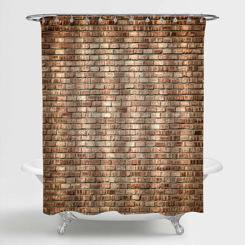 Old Red Brick Wall Background Shower Curtain
