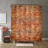 Old Red Brick Wall Texture Shower Curtain - Red