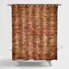 Old Red Brick Wall Texture Shower Curtain - Red