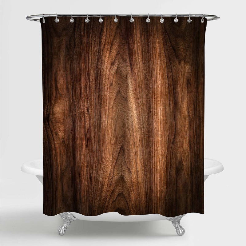 Vintage Natural Wooden Texture Shower Curtain - Brown