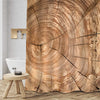 Oak Tree Trunk with Annual Rings Shower Curtain - Brown