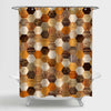 Different Colored Honeycomb Background Shower Curtain - Brown